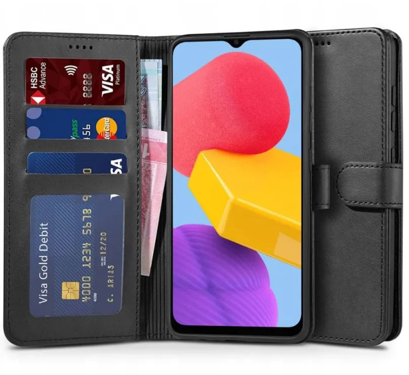 Puzdro na mobil Tech-Protect Wallet knižkové puzdro na Samsung Galaxy M13, čierne