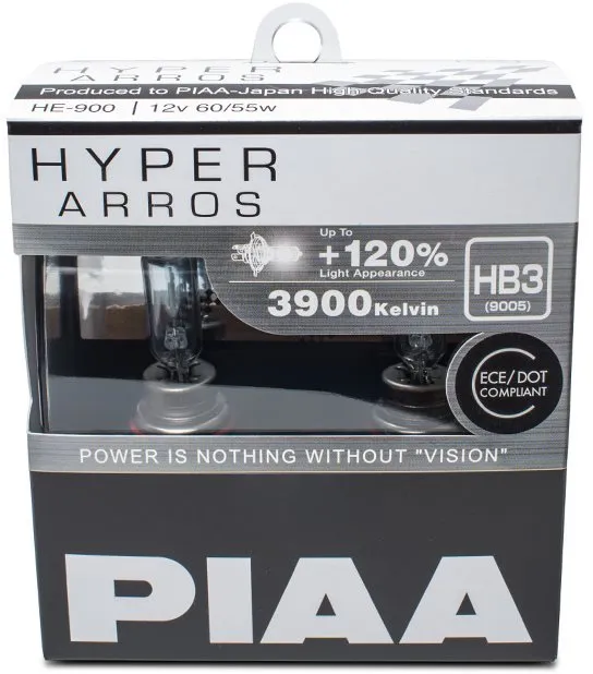 Autožiarovka PIAA Hyper Arros 3900K HB3 + 120% zvýšený jas, 2ks
