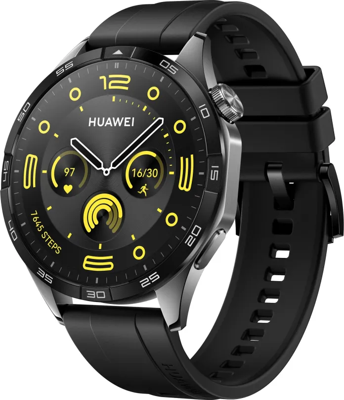 Chytré hodinky Huawei Watch GT 4 46 mm Black Fluoroelastomer Strap