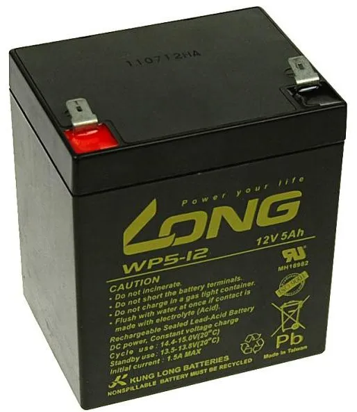 Batéria pre záložné zdroje Long 12V 5Ah olovený akumulátor F2 (WP5-12B F2)