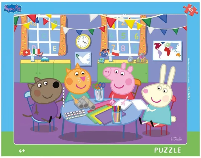 Puzzle Dino Peppa pig: v škôlke 40 doskové puzzle