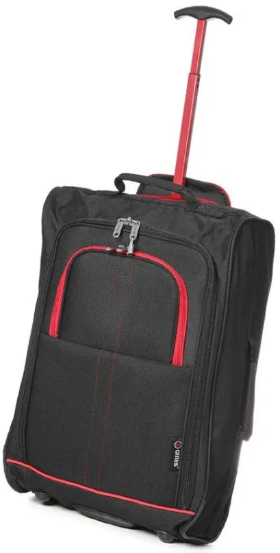 Cestovný kufor CITIES T-830 S, čierna/červená