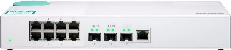 Switch QNAP QSW-308-1C, desktop, 8x RJ-45, 3x SFP, prenosová rýchlosť LAN portov 1 Gbit, r