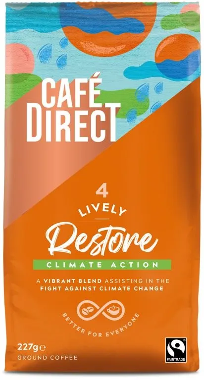 Káva Cafédirect Lively mletá káva s tónmi karamelu 227g
