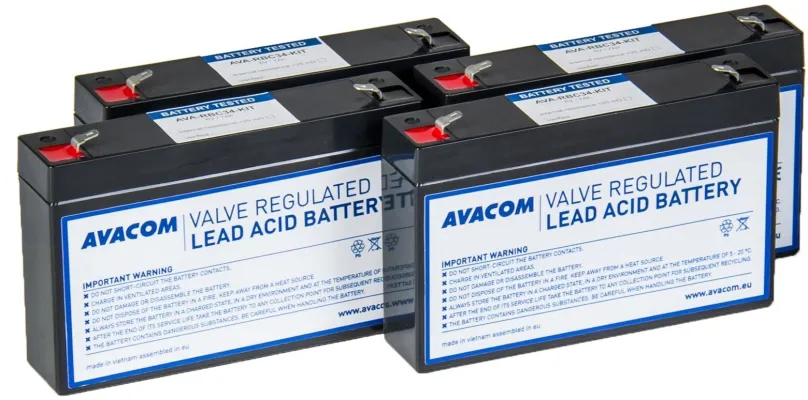 Batérie pre záložné zdroje AVACOM RBC34 - kit na renováciu batérie (4ks batérií)