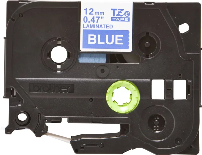 TZ páska Brother TZe-535, biela a modrá, 12mmx8m, laminovaná