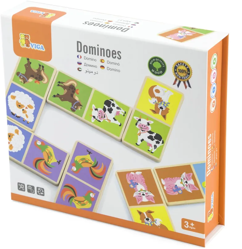Domino Drevené domino - domáce zvieratá