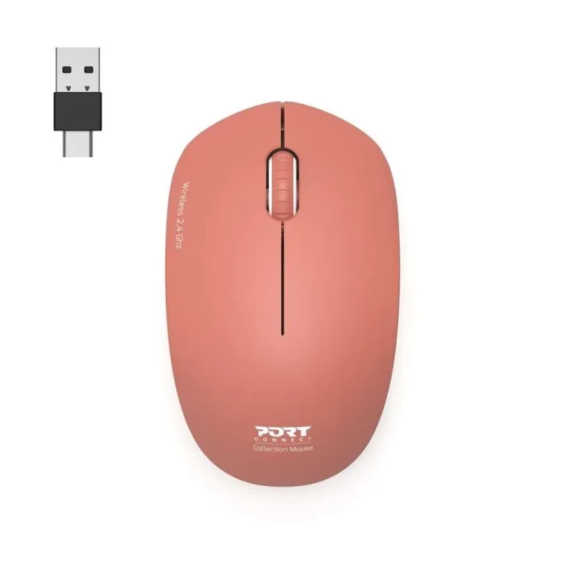 PORT CONNECT bezdrôtová myš USB-A/USB-C, tehlová