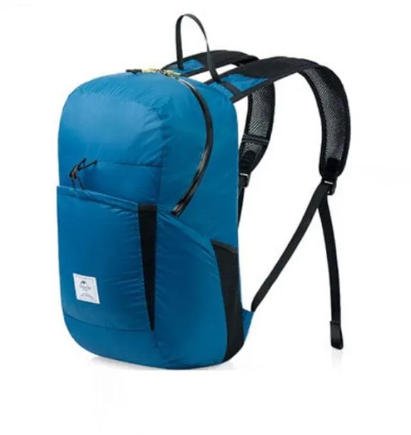 Športový batoh Naturehike ultralight zbaliteľný batoh 22 l 200 g modrý