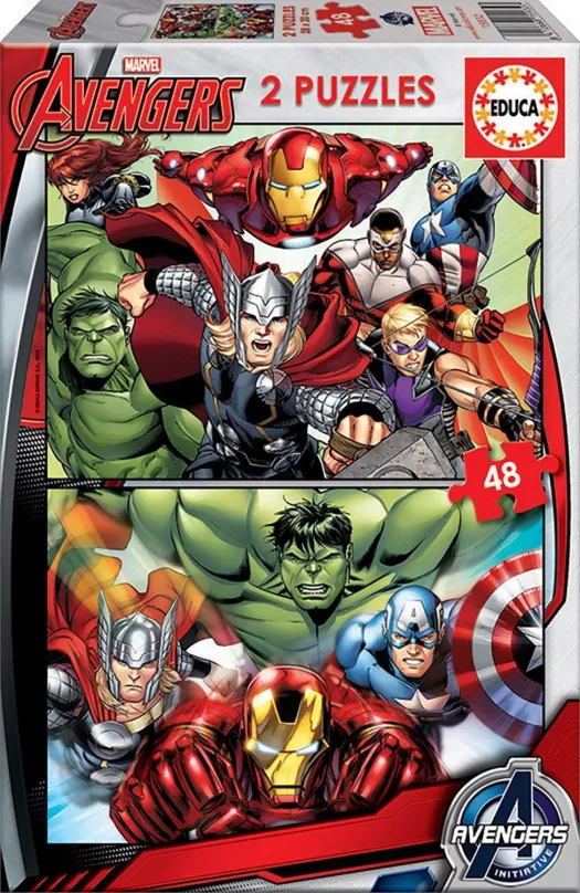 Puzzle Educa Puzzle Avengers - Zjednotenie 2x48 dielikov