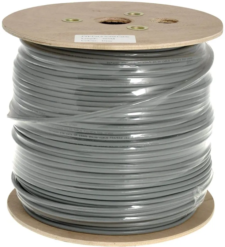 Sieťový kábel Datacom drôt, CAT6, UTP, PVC, 500m / cievka