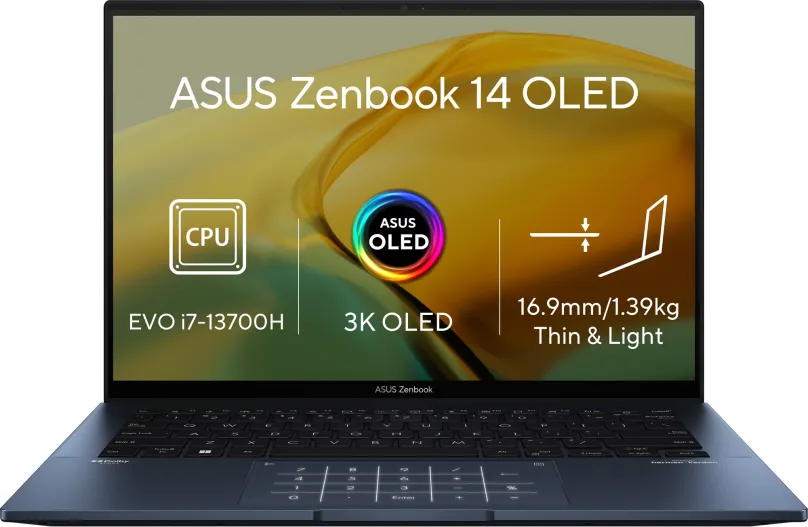 Ultrabook ASUS Zenbook 14 OLED UX3402VA-OLED465W Ponder Blue celokovový