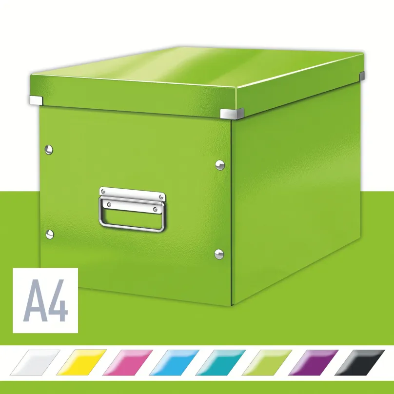Archivačná krabica LEITZ WOW Click & Store A4 32 x 31 x 36 cm, zelená