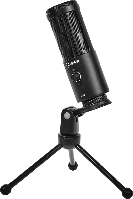 Mikrofón LORGAR Mikrofón Soner 521 pre Streaming, kondenzátorový, Volume, čierny