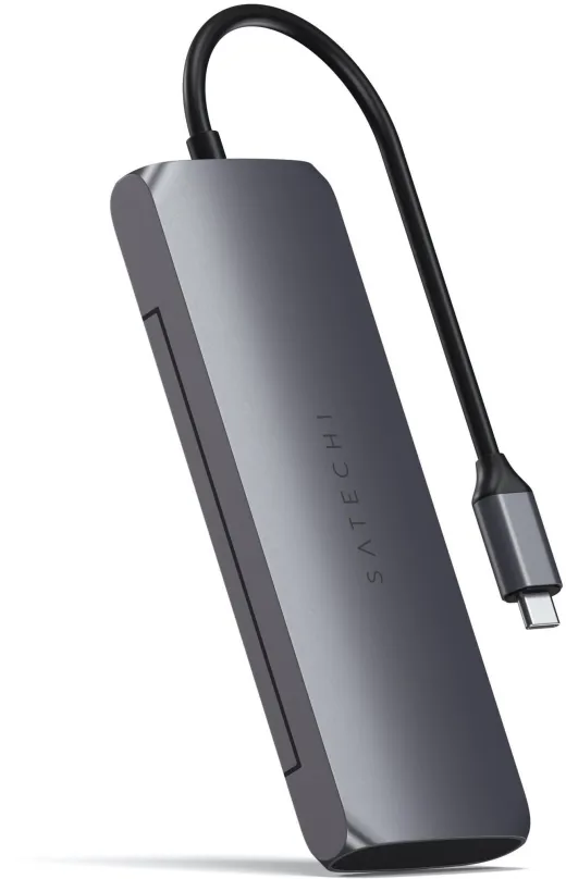 Replikátor portov Satechi Aluminium USB-C Hybrid Multiport adaptér (SSD Enclosure, HDMI 4K, 2 x USB-A 3.1 Gen 2 up to