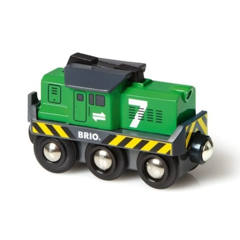 BRIO 33214 Elektrická nákladná lokomotíva zelená
