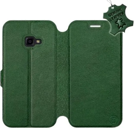 Kryt na mobil Flip púzdro na mobil Samsung Xcover 4 - Zelené - kožené - Green Leather