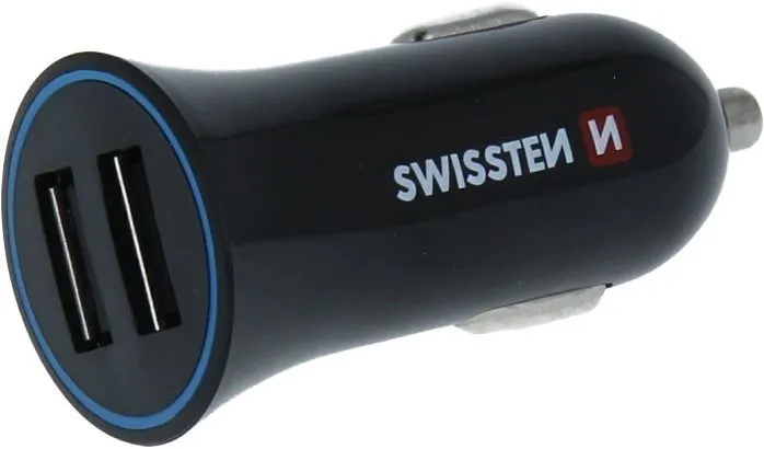 Nabíjačka do auta Swissten adaptér 2.4A + kábel USB-C 1.2m