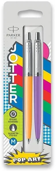Guľôčkové pero PARKER Jotter Originals Pop Art Marigold/Purple - balenie 2 ks