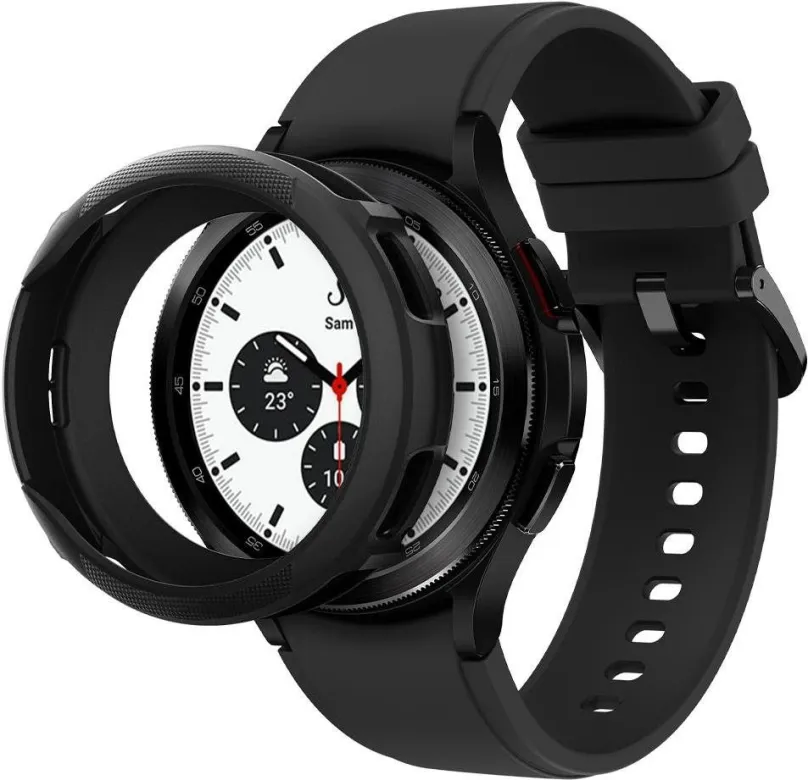 Ochranný kryt na hodinky Spigen Liquid Air Black Galaxy Watch 4 Classic 46mm