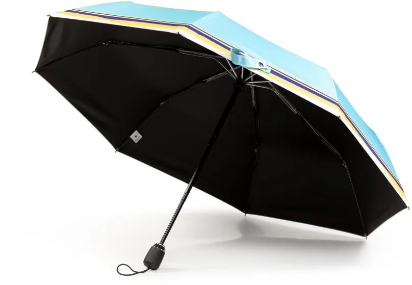Dáždnik KRAGO Skladací dáždnik kompaktný s modrým pruhom