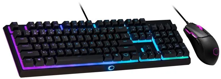 Set klávesnice a myši Cooler Master MS110, herné set klávesnice a myši, RGB LED, US layout, čierna