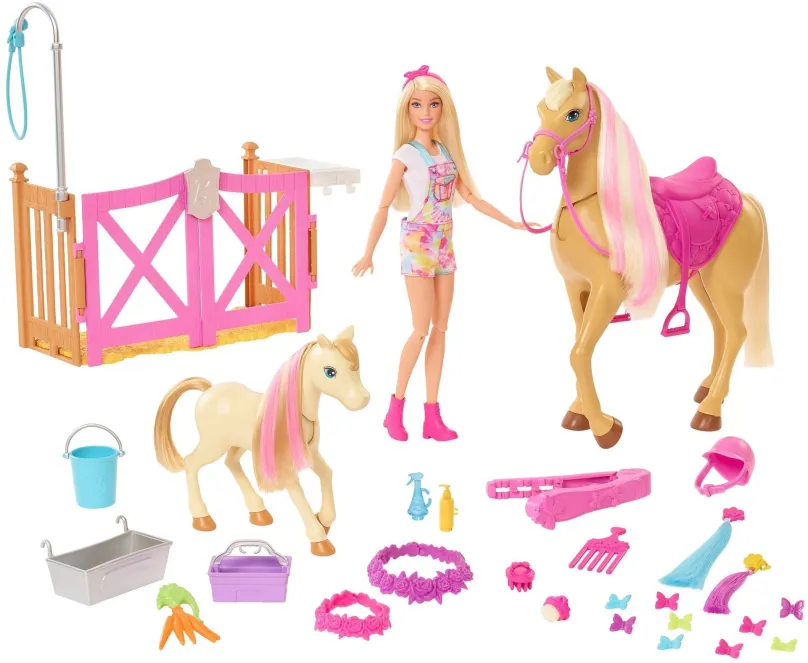 Barbie Rozkošný koník s doplnkami, Mattel GXV77