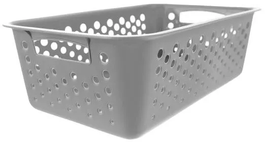 Úložný box ORION Košík UH Art 25x16x8 cm šedá, materiál plast, vetracie otvory, rozmery 25