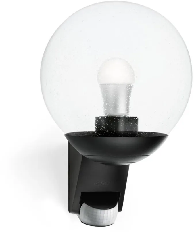 Nástenná lampa STEINeL 005535 - Vonkajšie nástenné svietidlo so senzorom L585S 1xE27/60W Čierna IP44