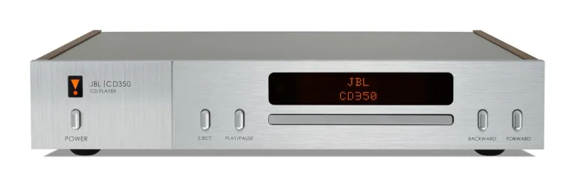 JBL CD350 - CD prehrávač s USB, strieborný + drevené bočnice