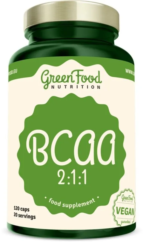 Aminokyseliny GreenFood Nutrition BCAA 2:1:1 120 kapsúl