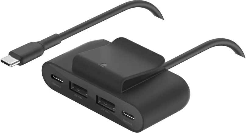USB Hub Belkin USB Power Extender, 2xC 2xA až 30W, čierny