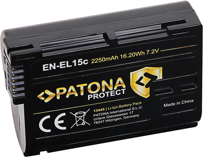 Batéria pre fotoaparát PATONA pre Nikon EN-EL15C 2250mAh Li-Ion Protect