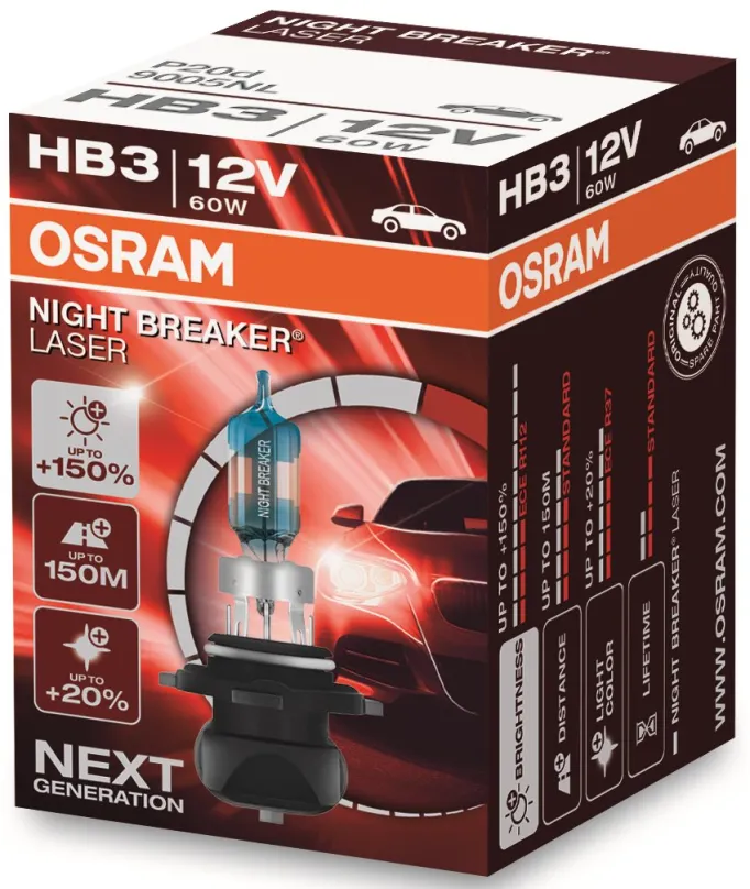 Autožiarovka OSRAM HB3 Night Breaker Laser Next Generation + 150%
