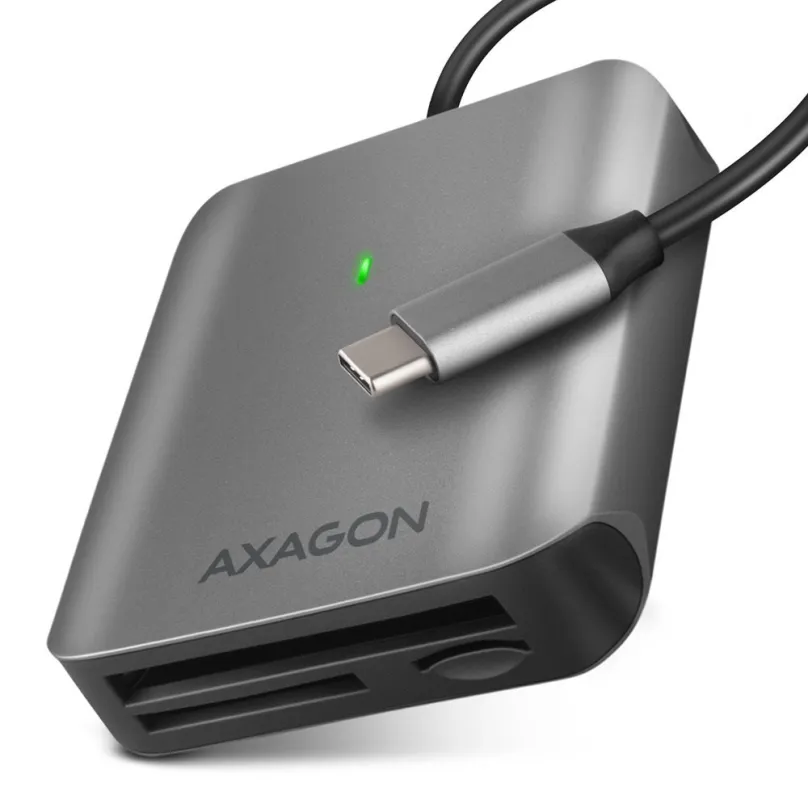 Čítačka kariet AXAGON CRE-S3C, 3-slot & lun card reader, UHS-II support, SUPERSPEED USB-C