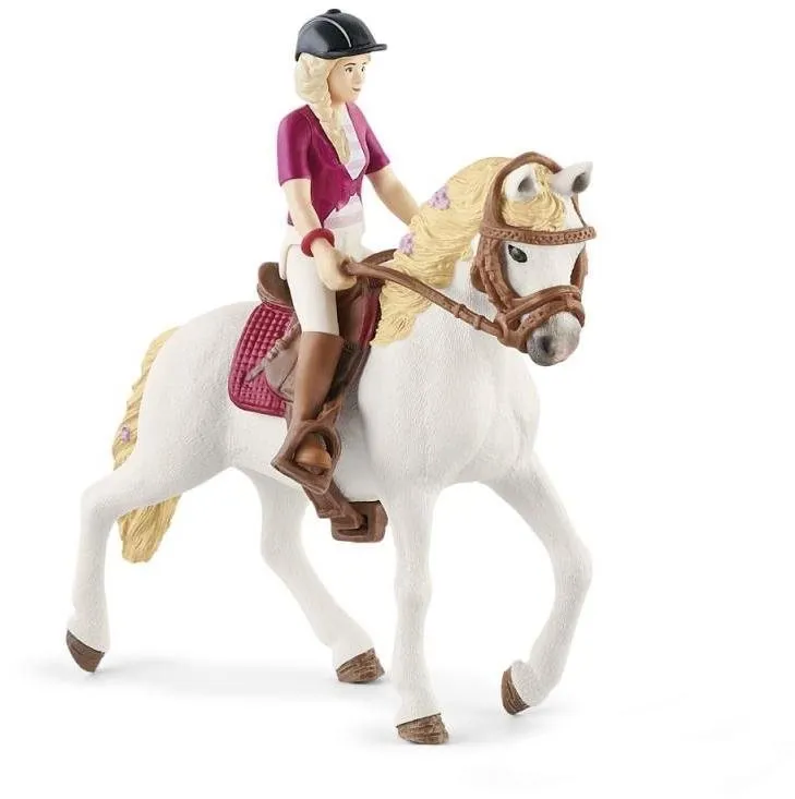 Figúrky Schleich Blondína Sofia s pohyblivými kĺbmi na koni 42540