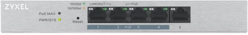 Switch ZyXEL GS1200-5HPv2, 5x 10/100/1000Base-T, L2, Power over Ethernet (PoE), QoS (Quali