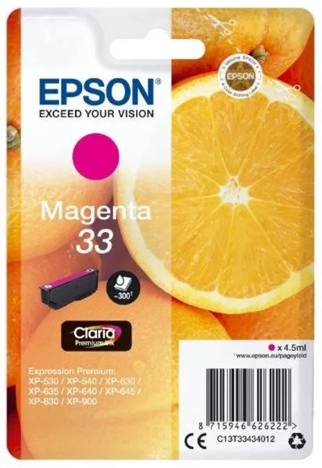 Cartridge Epson T3343 purpurová, pre tlačiarne Epson Expression Premium XP-530, XP-630, XP