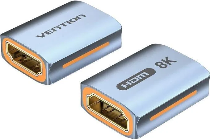 Redukcia Vention HDMI 2.1 Female to Female 8K Adapter Gray Aluminum Alloy Type