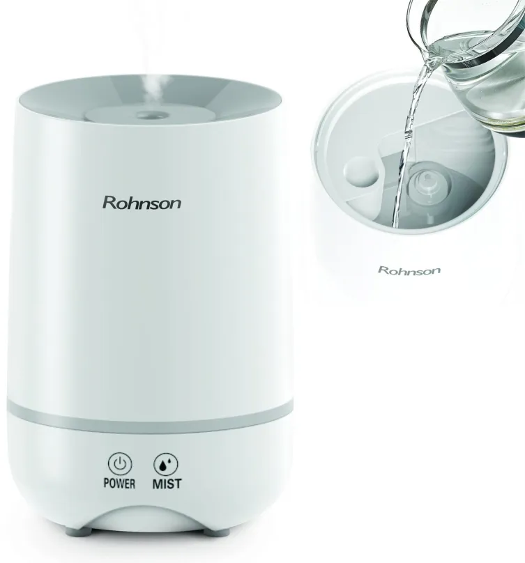 Zvlhčovač vzduchu Rohnson R-9506 Fresh Air, vhodný do miestnosti o veľkosti 20 m2, s arómo