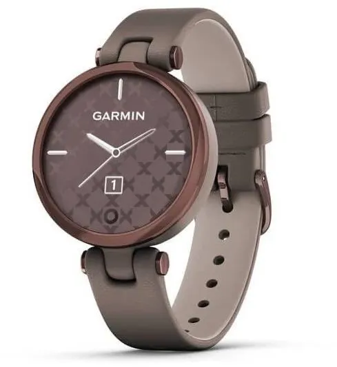 Chytré hodinky Garmin Lily Classic Dark Bronze/Paloma Leather Band, dámske, s ovládaním v