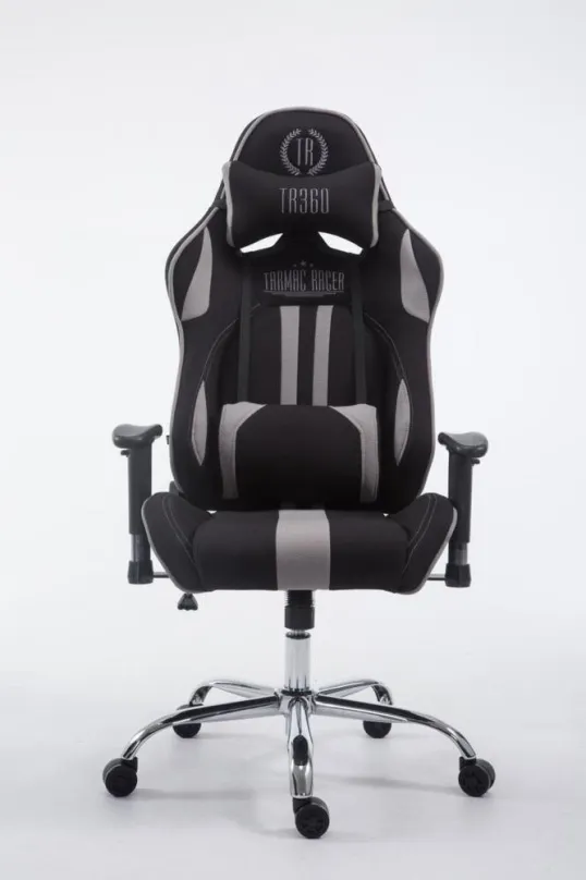 Herná stolička BHM GERMANY Racing Edition, textil, šedá