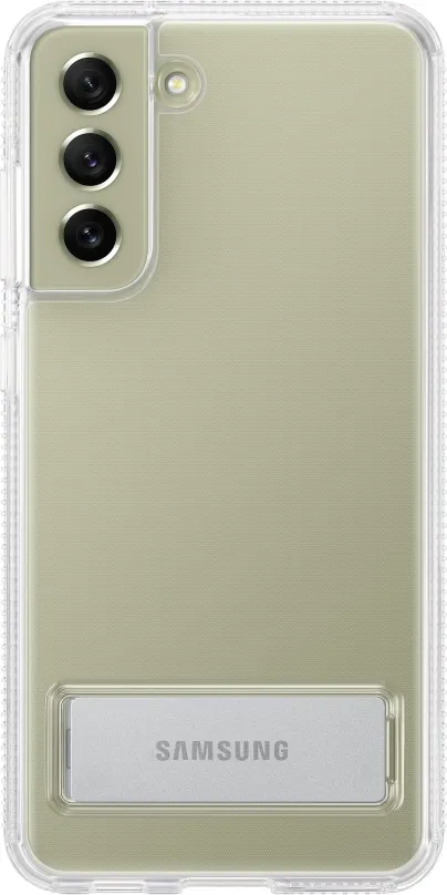 Kryt na mobil Samsung Galaxy S21 FE 5G Priehľadný zadný kryt so stojanom priehľadný