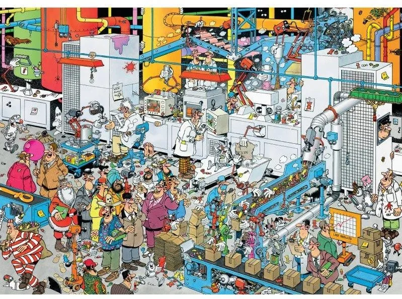 Puzzle Jumbo Puzzle Továreň na sladkosti 500 dielikov