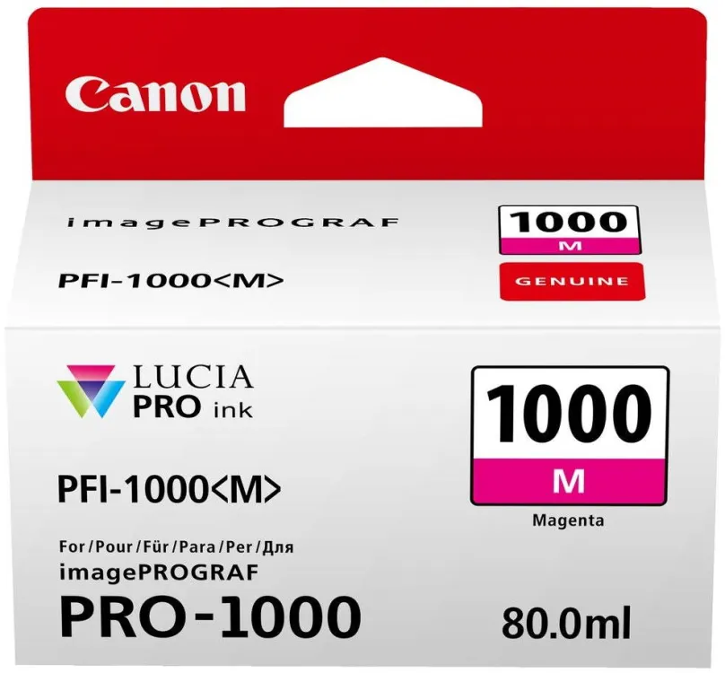 Cartridge Canon PFI-1000M purpurová, pre tlačiareň Canon imagePROGRAF PRO-1000, až 5885 st