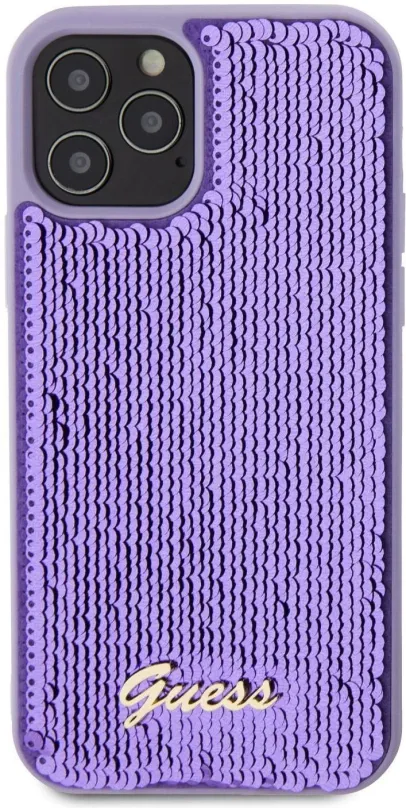 Kryt pre mobil Guess Sequin Script Logo Zadný Kryt pre iPhone 12/12 Pre Purple