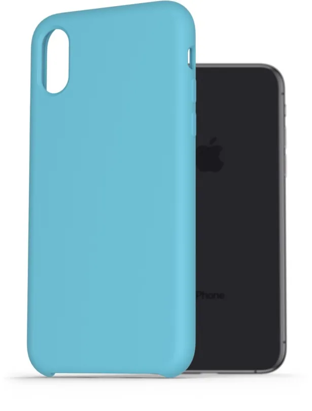 Kryt na mobil AlzaGuard Premium Liquid Silicone Case pre iPhone X/Xs modré