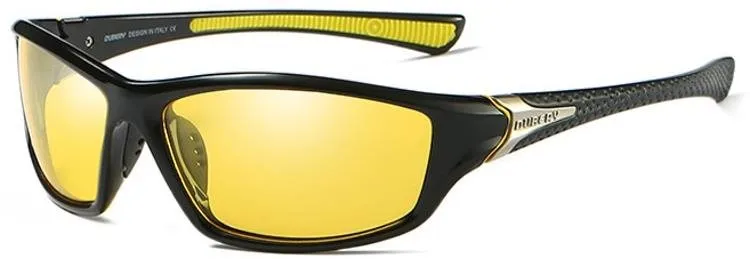 Slnečné okuliare DUBERY George 3 Black & Silver / Yellow