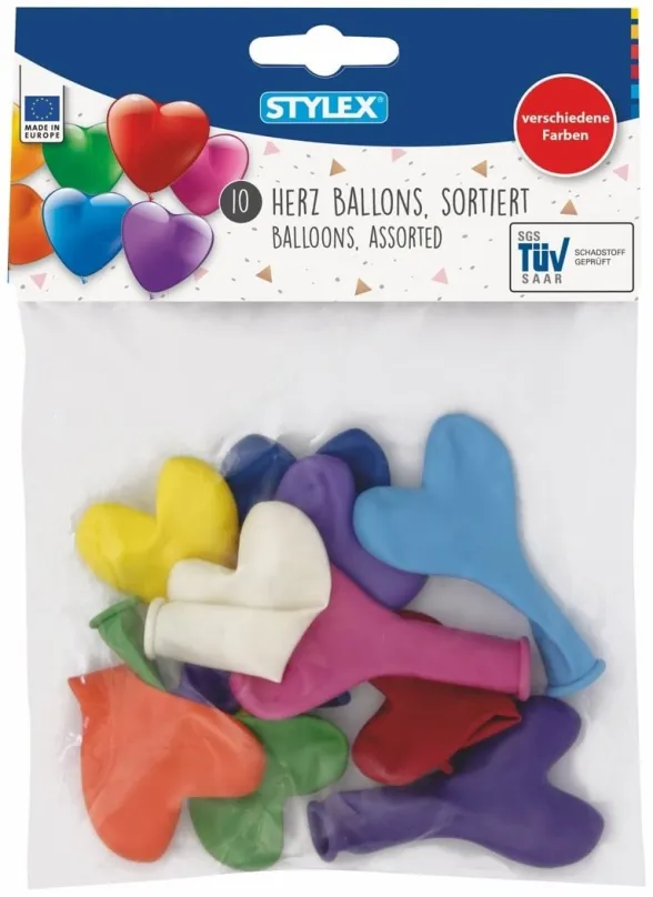 Balóniky Balóniky srdiečka mix farieb