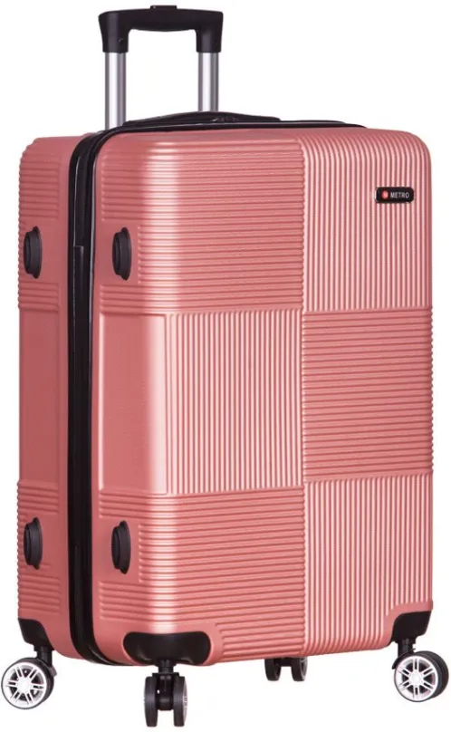 Cestovný kufor METRO LLTC3/3-L ABS - ružová